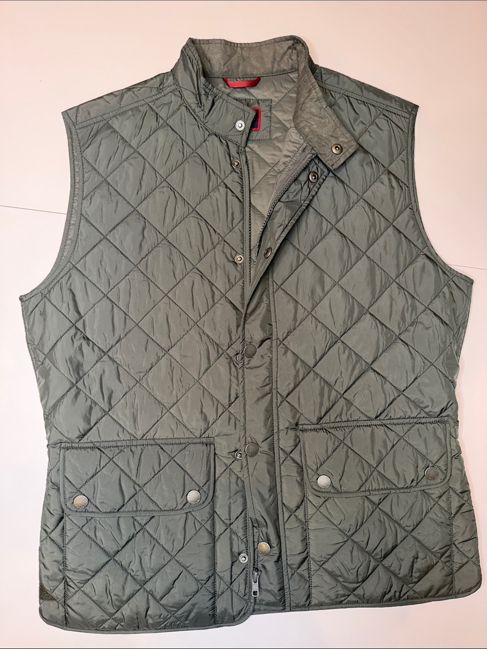 Untuck It Men's Quilted Sleeveless Vest - gray